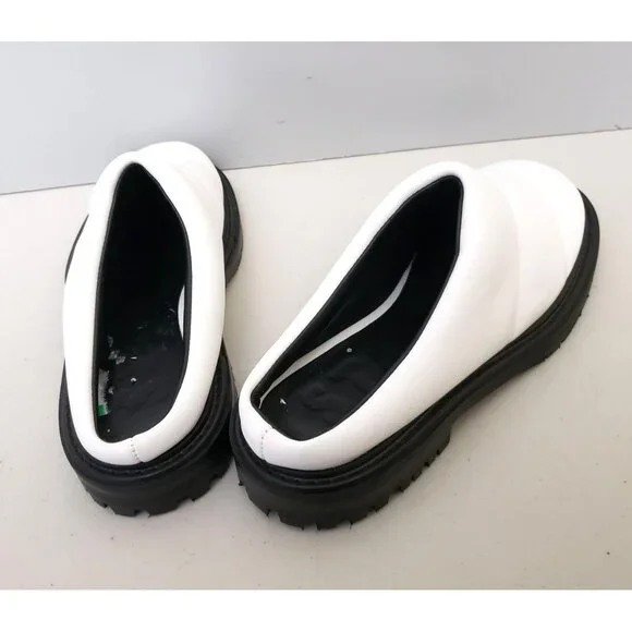 Staud Astro Puff Mule Flats White Size 36